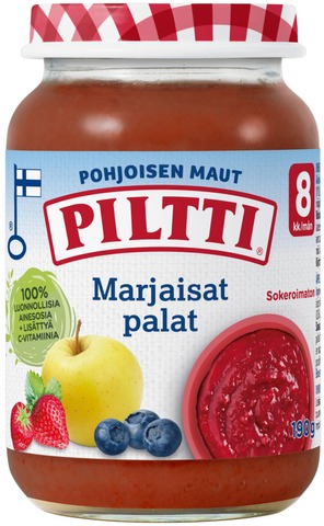 Piltti Nordic Flavors berry puree 190g 8 months 